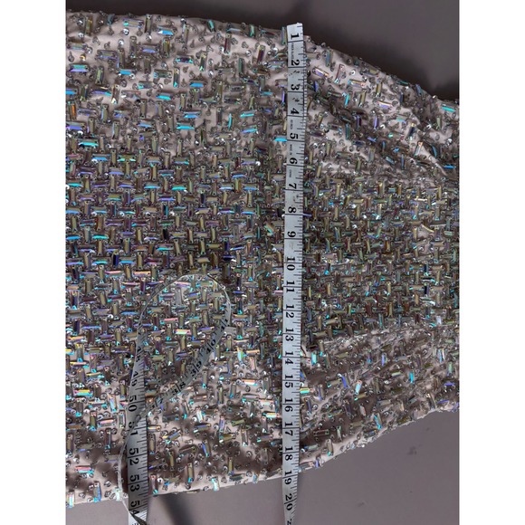 Sparkling Strapless Mini Dress Iridescent Sequin Embellished Party Cocktail - Picture 14 of 15